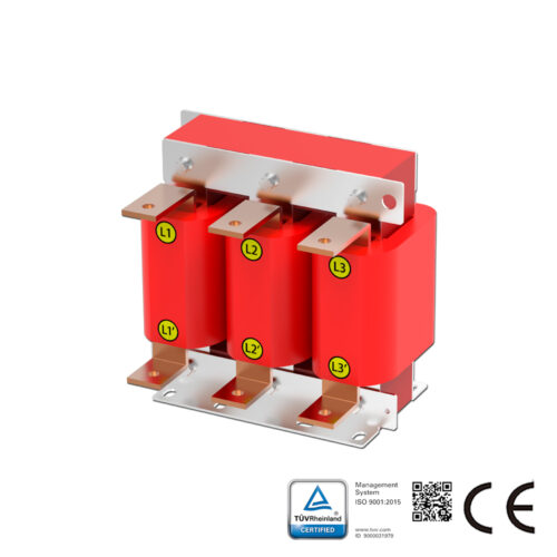 Line Reactor AC 3-Phase 400V ,2%(uK), Rated Current 530A , 250kw